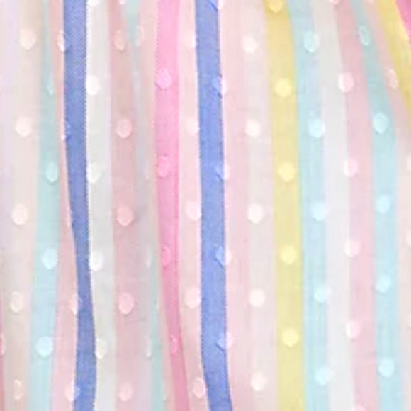 ❤️NWT VINTAGE TORRID TEE - PASTEL STRIPES - WHITE CLIP DOT BABYDOLL DOLMAN - 3X - Picture 2 of 9